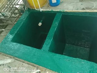 化工防腐池三涂一布防腐處理效果圖